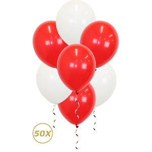 Valentijn Decoratie Rode Witte Helium Ballonnen Feest Versiering Valentijn Ballon - 50 Stuks