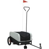 vidaXL - Fietstrailer - 30 - kg - ijzer - zwart - en - grijs