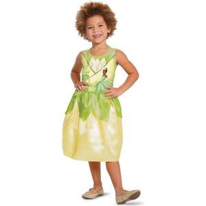 Smiffys - Disney Princess & The Frog Tiana Basic Plus Kostuum Jurk Kinderen - Kids tm 6 jaar - Groen