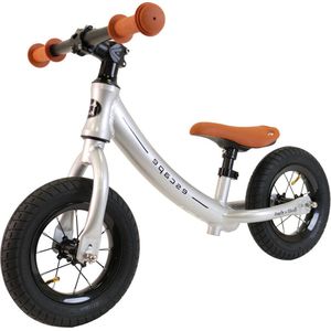 Bandits & Angels Loopfiets Escape Zilver vanaf 2 jaar voor Jongens en Meisjes - Metaal - Zilveren Loop Fiets - met Verstelbaar Zadel en 10 inch Luchtbanden