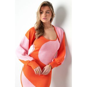 Vestje organische strepen print - nieuwe collectie - lente/zomer - dames - oranje - maat S