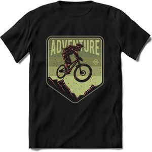 Adventure | TSK Studio Mountainbike kleding Sport T-Shirt | Groen | Heren / Dames | Perfect MTB Verjaardag Cadeau Shirt Maat M