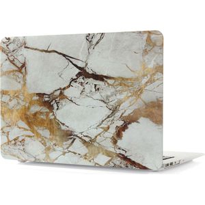 Mobigear Marble - Laptophoes geschikt voor Apple MacBook Air 13 inch (2010-2019) Hoes Hardshell MacBook Case - Bruin