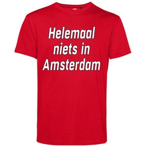 T-shirt Helemaal niets in Amsterdam | Eindhoven | Shirt Kampioen | Geen officieel PSV Artikel | Rood | maat 4XL