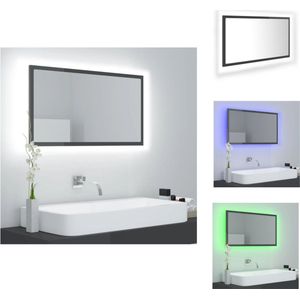 vidaXL Wandspiegel Contemporary - 80 x 8.5 x 37 cm - RGB Licht - Badkamerkast