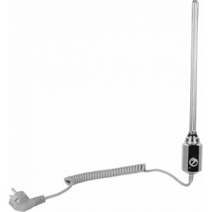 900Watt chrome elektrische verwarming staaf radiator universeel - vermogen instelbaar - met stekker - Quality Heating