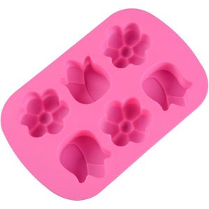 Kitchen Princess - Siliconen Bakvorm Cupcake Bloemen Tulpen - 6 Stuks