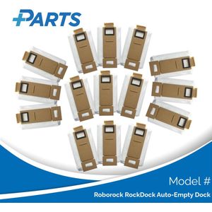 Roborock RockDock Auto-Empty Dock Stofzakken (15 Stuks, Plus.Parts® alternatief voor 8.02.0101)