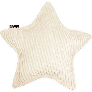 Namini Kussen | Kussentjes voor Kinderkamer & Woonkamer | Gevuld | Vloeistofafstotend | Volledig Uitwasbaar | Handgemaakt | Kussens | Sierkussen | Ster | Beige| 40x40xcm