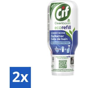 Cif Eco Refill - Power & Shine - Badkamerreiniger - Spray - 70 ml - Voordeelverpakking - 2 stuks