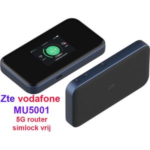 5G MIFI Router ZTE MU5001 Mobiele WiFi Hotspot Vodafone simlockvrij geschikt voor oa KPN Odido Vodafone