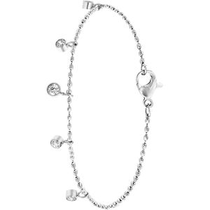 Lucardi Dames Daya armband - Staal - Armband - Cadeau - 20 cm - Zilverkleurig