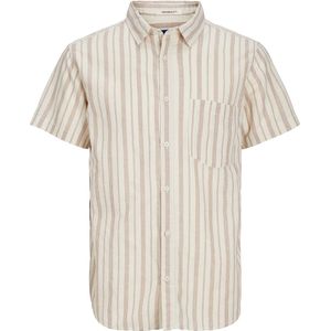 Jack & Jones Overhemd Jorlinen Blend Aruba Stripe Shirt S 12256299 Mapie Syrup Mannen Maat - M