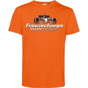 T-shirt GP Francorchamps 2023 | Formule 1 fan | Max Verstappen / Red Bull racing supporter | Oranje | maat 3XL