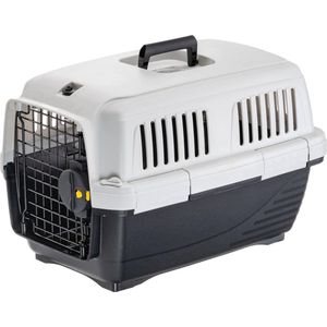 Ferplast Reismand Clipper 1 - Kattenvervoersbox - 50x33x32 cm Wit Zwart