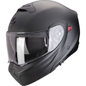 SCORPION EXO-930 EVO SOLID Matt Pearl Black - ECE goedkeuring - Maat L - Integraal helm - Scooter helm - Motorhelm - Zwart - ECE 22.06 goedgekeurd