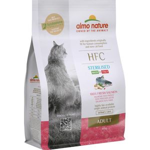 Almo Nature - HFC Adult Sterilized brokken voor gecastreerde / gesteriliseerde katten - rund, kip, kabeljauw of zalm - 1,2kg, 300gr - Kabeljauw, Gewicht: 1,2kg