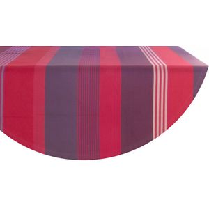kleurmeester.nl | Rond tafelkleed rood met coating - Afwasbaar Katoen | ø 170 cm | kerst tafelkleed