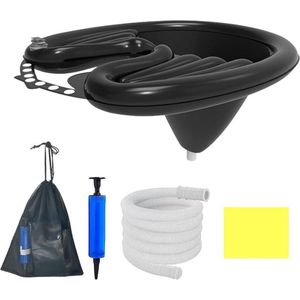 Premium Oplaasbare Haarwasbak – Mobiele Wastafel – met Luchtpomp & Afvoer – Multifunctioneel – 3 Stuks - Zwart