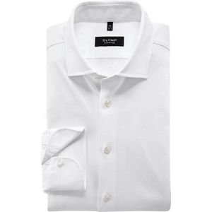 OLYMP - Signature Overhemd Jersey Wit - Heren - Maat 45 - Modern-fit