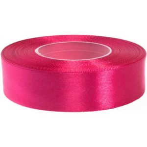 Satijnlint 25 mm 25 m Luxe Frambozen Roze