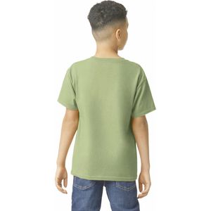 T-shirt Kind 7/8 years (M) Gildan Ronde hals Korte mouw Kiwi (x72) 100% Katoen