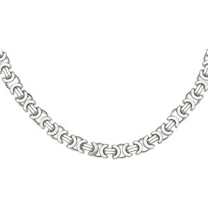 Juwelier Zwartevalk zilveren platte koningsschakel ketting - ET 60/55cm--