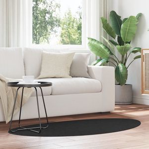 vidaXL - Kleed - ""HUARTE"" - Kleinpolig - Zacht - en - Wasbaar - Zwart - 80x150 - cm