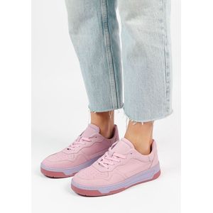 Sacha - Dames - Roze nubuck sneakers - Maat 42