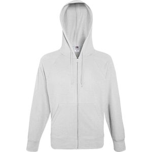 Fruit Of The Loom Heren Lichtgewicht Full Zip Jacket / Hoodie (Wit)