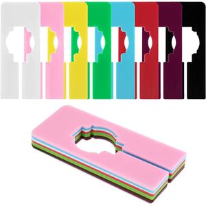 Kastrekverdelers - 8 kleuren kastverdelers om op te hangen - Kleding plastic rek maatverdelers - Herbruikbare kastafscheiders - Kastlabels verdelers - Kledingverdelers (kleurrijk)