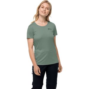 Jack Wolfskin Tech Tee W 1807122-4151, Vrouwen, Groen, T-shirt, maat: XS