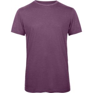 T-shirt met ronde hals 'Triblend men' B&C Collectie Heather Paars - L