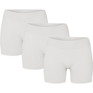 3-Pack Dames Onderbroek - Fietsbroekje - Naadloos - Lange Pijpjes - Wit - Maat L/XL