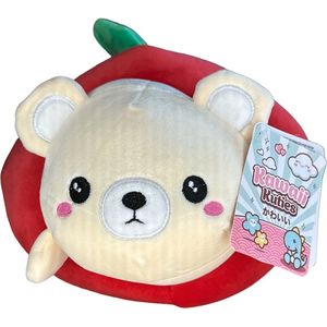 Kawaii Kuties pluche fruit Appel, 24 cm.