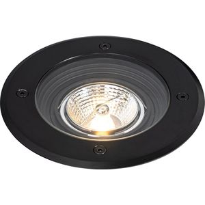 QAZQA delux - Moderne Grondspot - 6 stuks - Ø 16 cm - Zwart - Buitenverlichting