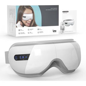 Oogmassageapparaat met warmte en compressie voor vermoeide ogen