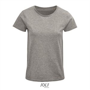 SOL'S - Crusader T-shirt dames - Grijs - 100% Biologisch katoen - L