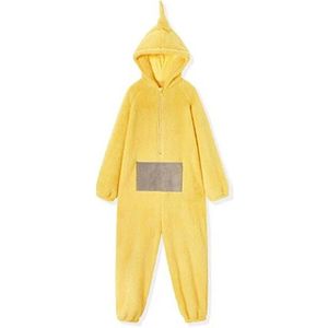 KrijgHonger - Teletubbie Kostuum Kinderen - Geel - 130 (125-135cm) - Teletubbie Laa-Laa - Teletubbie pyjama - Carnavalskleding - Teletubbies