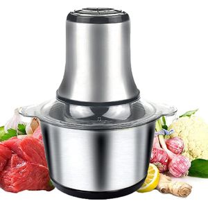 DailySupplies® Foodprocessor - Groentesnijder Multifunctioneel - Uiensnijder - Gehaktmolen - Zilver