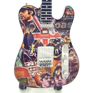 Mini Gitaar Noel Gallagher Oasis 25cm Miniature- Guitar-Mini -Guitar- Collectables-decoratie -gitaar-Gift--Kado- miniatuur- instrument-Cadeau-verjaardag