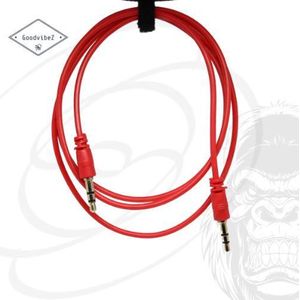 GoodvibeZ Audio Kabel 3.5mm Jack 1M male to male | Quality Cable | voor Auto Mobiel MP3-Speler Koptelefoon Speaker Mixer Headset | Rood