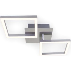 Briloner Leuchten FRAME Plafondlamp Plafonnière - LED - 16W - Draaibaar - Chroom Zilverkleurig