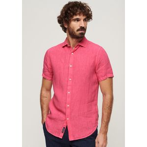 Superdry Studios Casual Linen T-shirt Met Korte Mouwen Roze XL Man