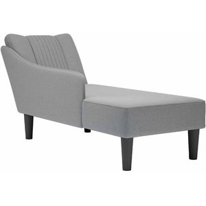 vidaXL Chaise longue - Lichtgrijs - Rechterarmleuning Chaise Longue - Chaise Longues - Chaise Lounge Stoel - Chaise Lounge Bank Stoel