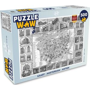 Puzzel Kaart - Amsterdam - Antiek - Legpuzzel - Puzzel 500 stukjes