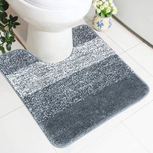Badmat met wc-uitsparing - Antislip en wasbaar - Tapijt voor badkamer met toiletopening