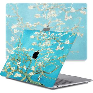 Lunso Geschikt voor MacBook Air 13 inch M1 (2020) cover hoes - case - Van Gogh Amandelbloesem