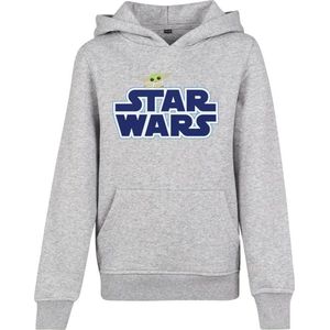 Mister Tee Star Wars - Blue Logo Kinder hoodie/trui - Kids 110 - Grijs