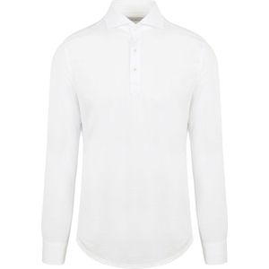 Profuomo - Camiche Poloshirt Wit - Slim-fit - Heren Poloshirt Maat 39